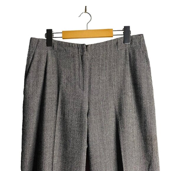 Jaeger Women's Gray Wool Blend High Waisted Straight Leg Pants - Picture 2 of 8